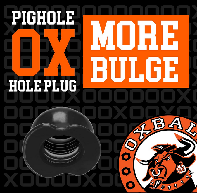 Oxballs Pig Hole FF Platinum Silicone Hollow Anal Butt Plug Prostate Bondage