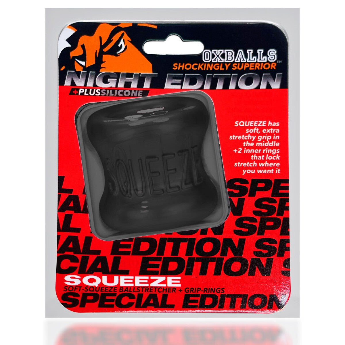 Oxballs Squeeze Night Edition Ballstretcher Cock Ring Testicle Stretcher Bondage