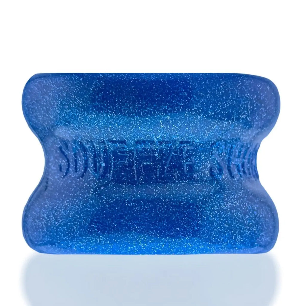 Oxballs Squeeze Short Ballstretcher Cock Ring Testicle Stretcher Bondage BDSM Blue Fire