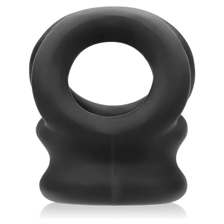 Oxballs Tri-Squeeze 3 Ring Ballstretcher Silicone Cocksling Penis Cockring Black