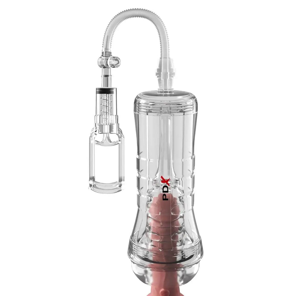 PDX Elite ViewTube Vac XXL See Thru EZ Grip Pump Action Stroker Male Masturbator