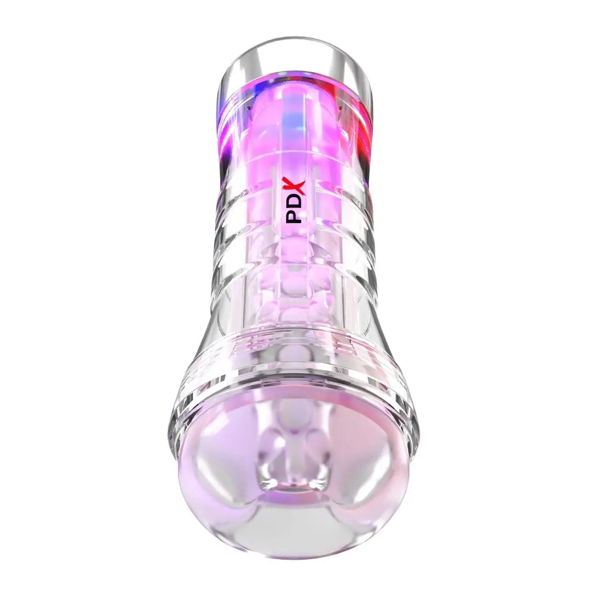 PDX Elite ViewTube XXL See Thru EZ Grip LED Stroker Ultra Soft Male Masturbator