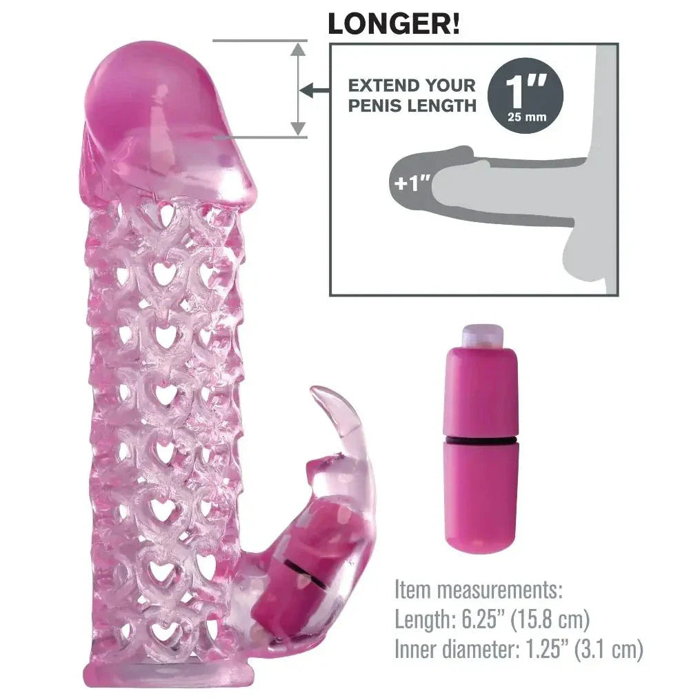 Pipedream Fantasy X-Tensions Vibrating Couples Cage 6.25 Inch Penis Sleeve Extender