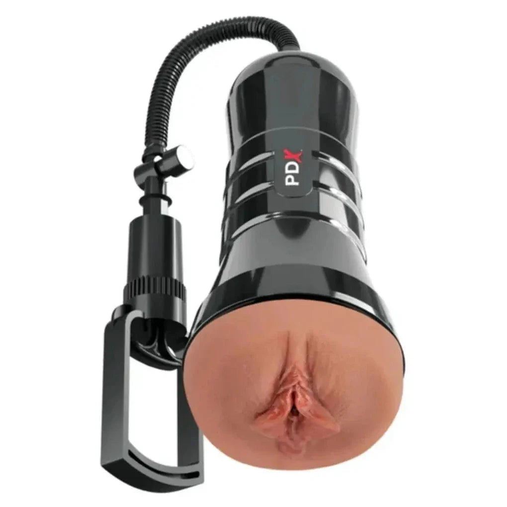 Pipedream PDX Extreme Wet Pussies Super Sucker XXL Stroker Masturbator Brown