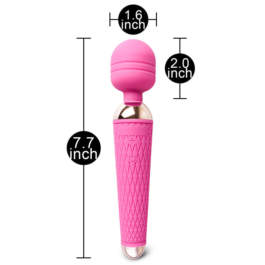 Pleasure Empire 10 Speed Silicone Rechargeable Magic Wand Vibrator Clitoral Body Massager