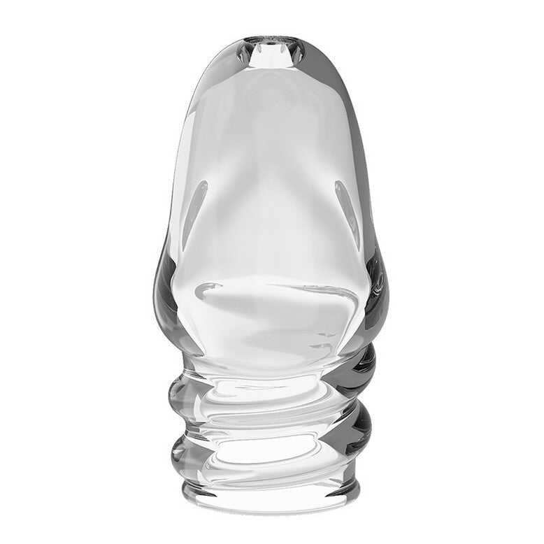 Pretty Love Jeremy Penis Head Sleeve Ribbed 7cm Extender Clear
