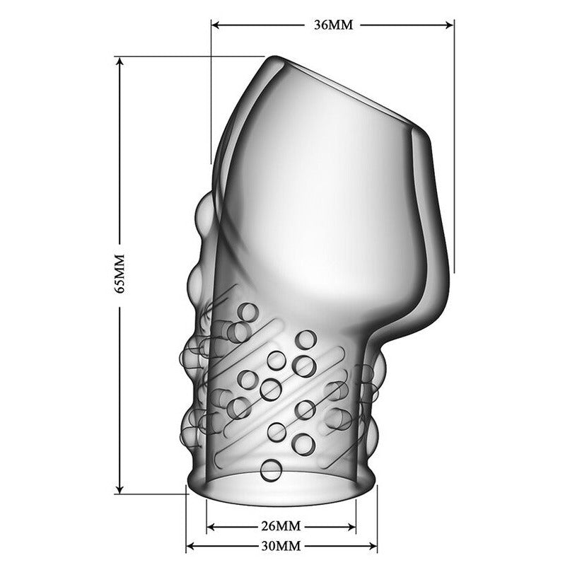 Pretty Love Matias Penis Head Sleeve Textured 6.5cm Girth Extender Clear