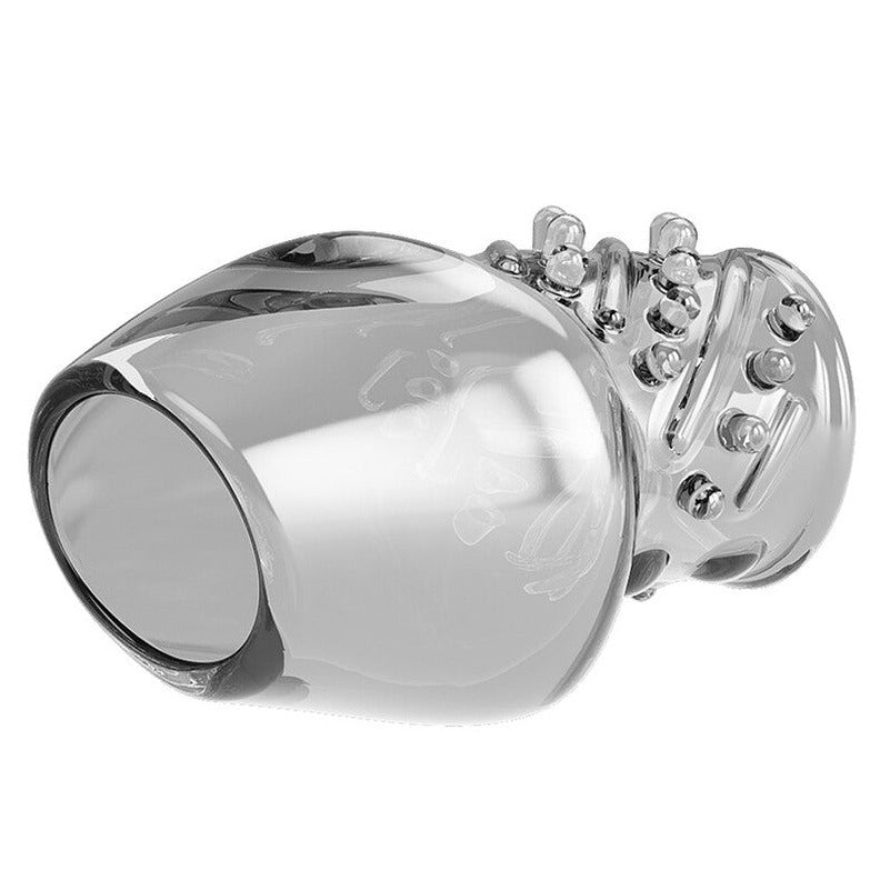 Pretty Love Matias Penis Head Sleeve Textured 6.5cm Girth Extender Clear