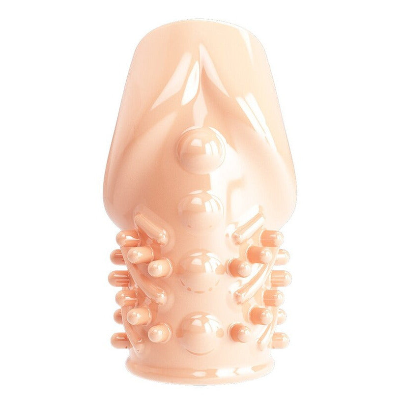 Pretty Love Matias Penis Head Sleeve Textured 6.5cm Girth Extender Flesh