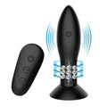 Pretty Love Mr Play Rotating Beads Remote Control Vibrating Anal Butt Plug Black