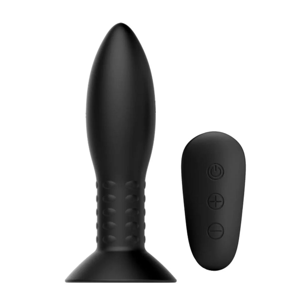 Pretty Love Mr Play Rotating Beads Remote Control Vibrating Anal Butt Plug Black
