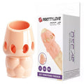 Pretty Love Oscar Penis Head Sleeve Textured 6.4cm Girth Extender Flesh