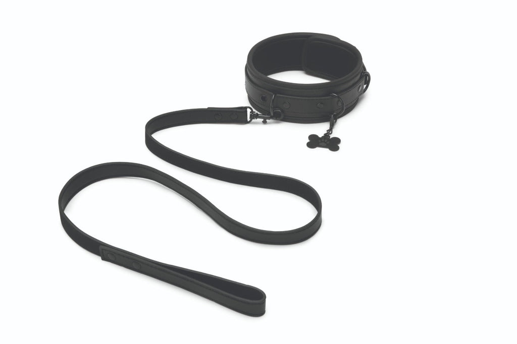 Prowler RED Collar & Leash BDSM Fetish Puppy Pet Play Faux Leather Adjustable