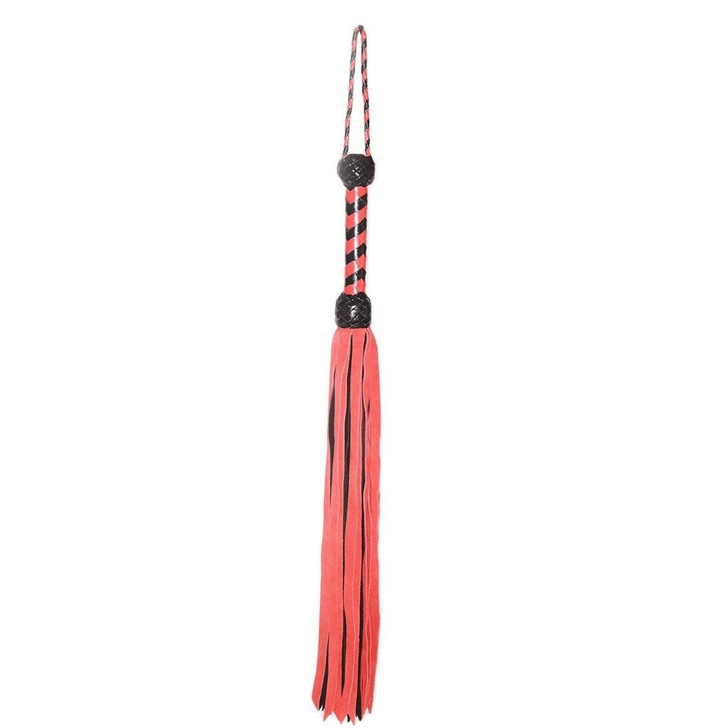 Prowler RED Flogger 33 Inch BDSM Fetish Whip Crop Impact Play Bondage Kink Black