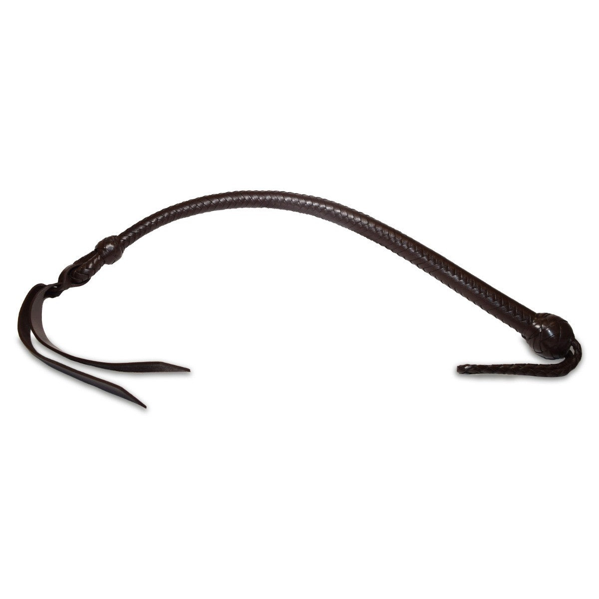 Prowler RED Leather Plaited Brown Whip BDSM Fetish Flogger Crop Impact Play Kink