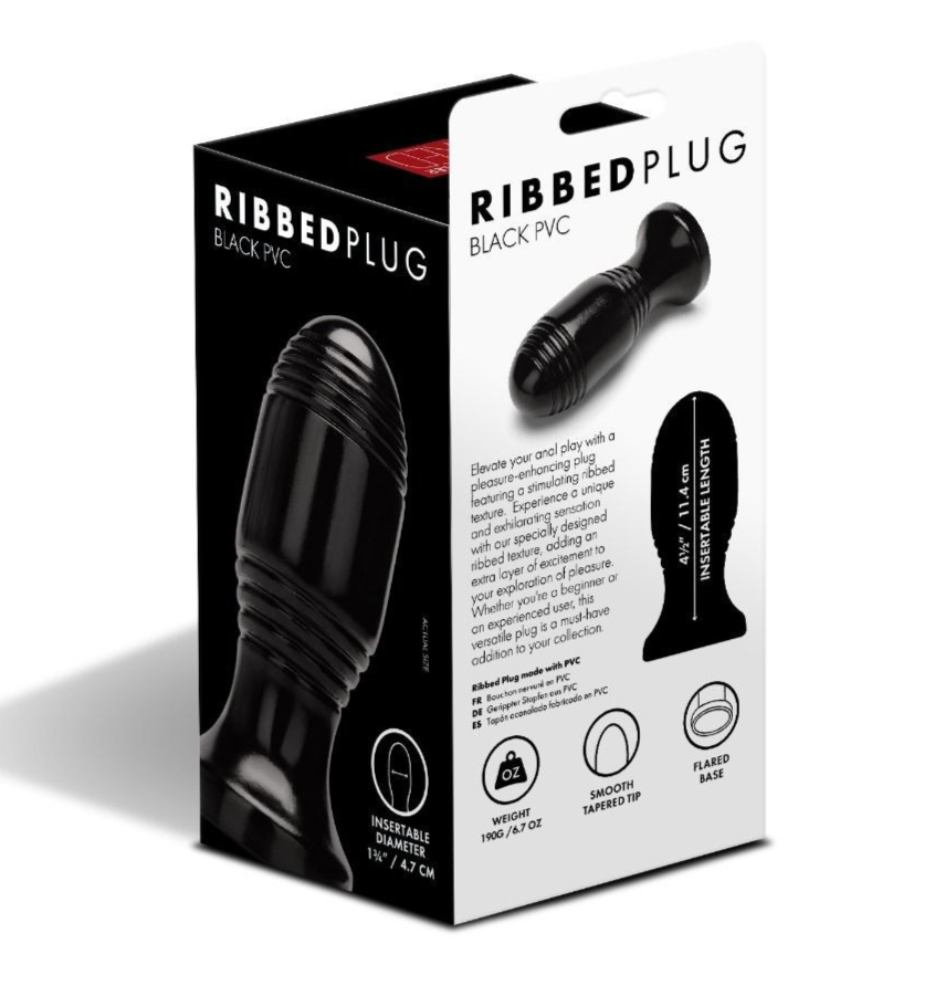 Prowler RED Ribbed 4.5 Inch Anal Butt Plug Dildo Probe Prostate BDSM Bondage PVC