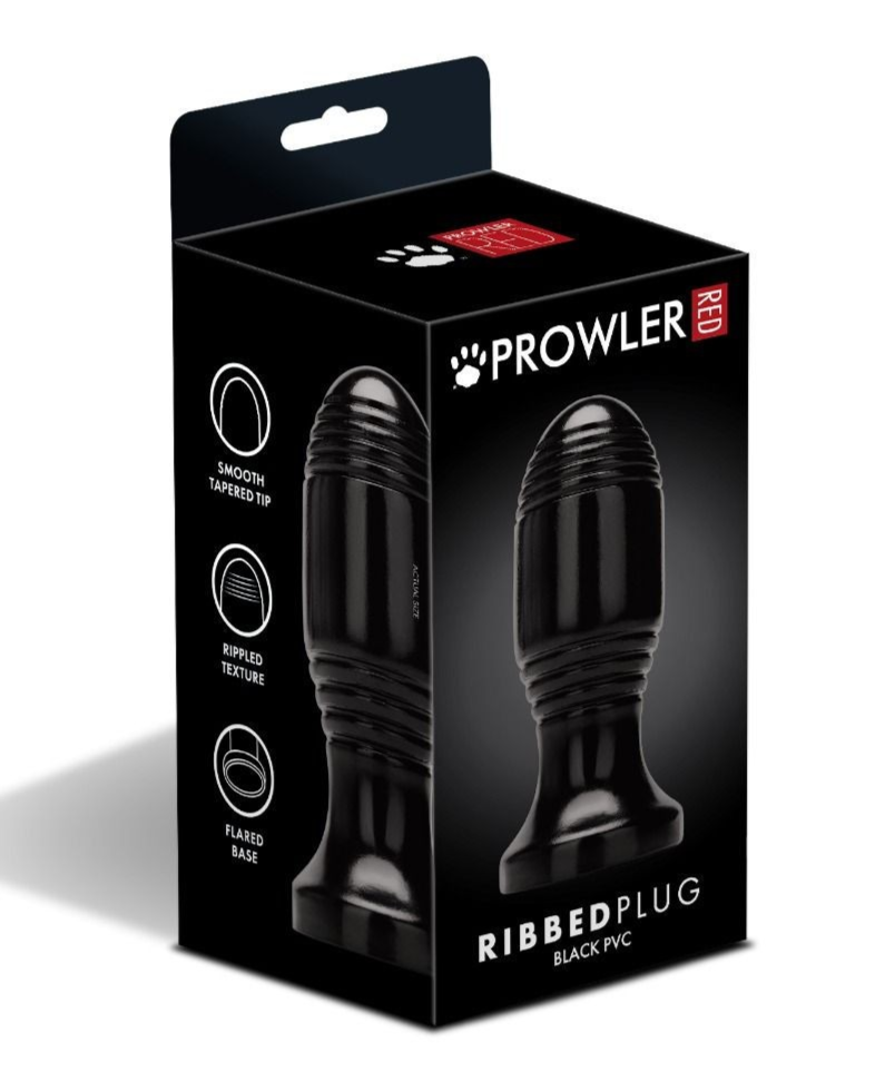 Prowler RED Ribbed 4.5 Inch Anal Butt Plug Dildo Probe Prostate BDSM Bondage PVC