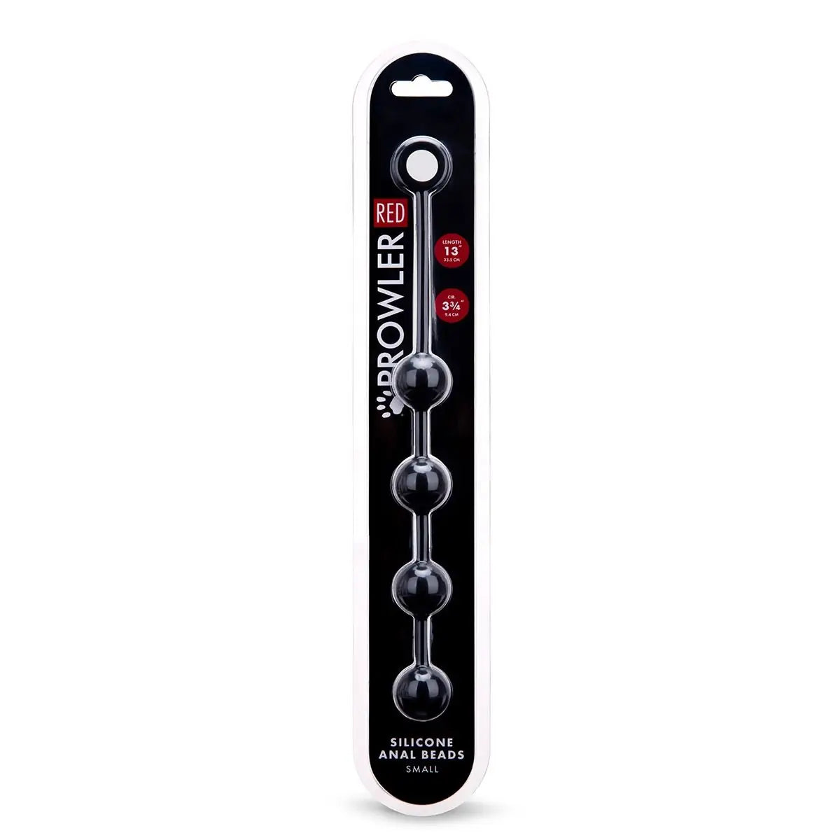 Prowler RED Silicone Anal Beads Small Black 13 Inch