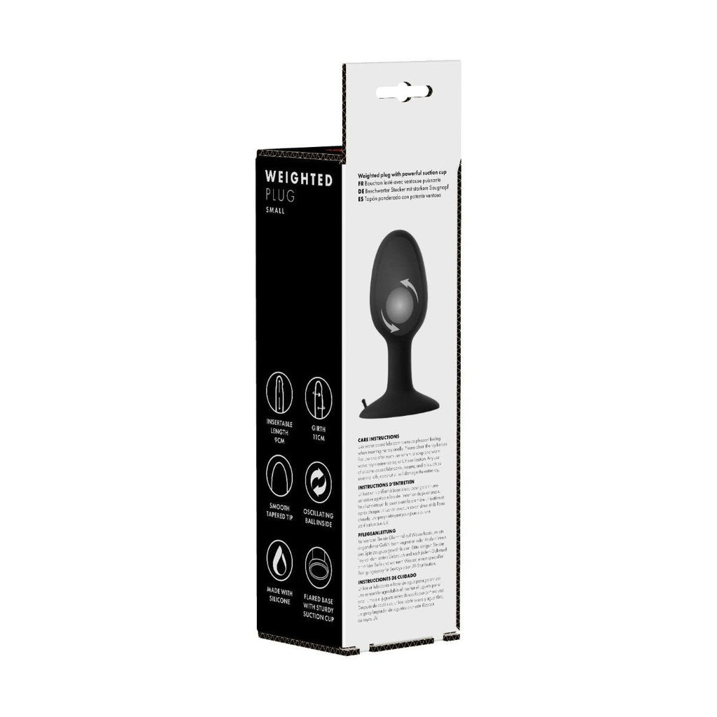 Prowler RED Small Weighted Oscillating Anal Butt Plug Dildo Suction Cup Silicone