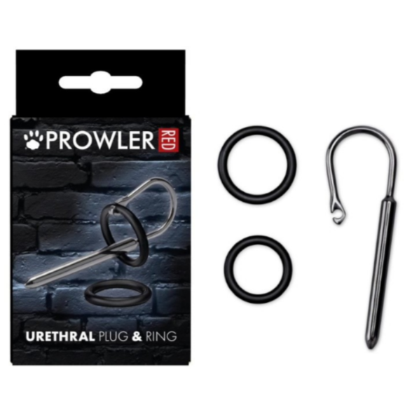 Prowler RED Stainless Steel Penis Urethral Plug with Ring Dilator Sound BDSM Fetish