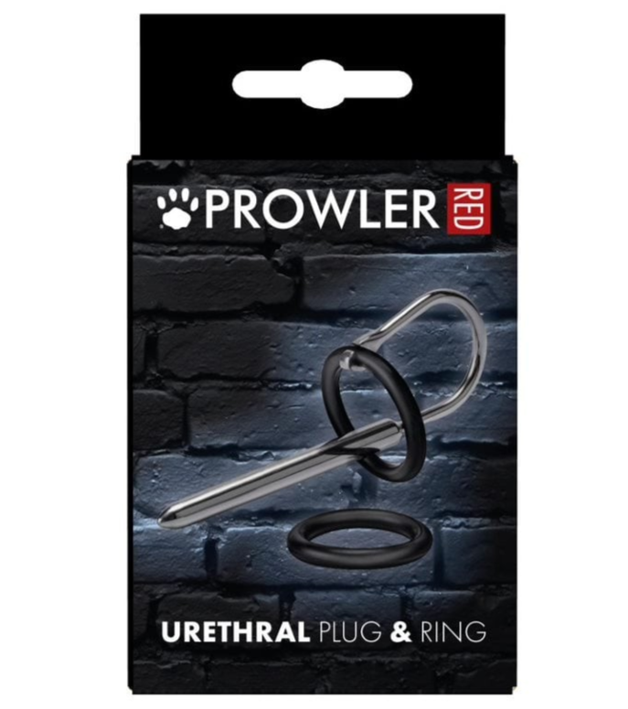 Prowler RED Stainless Steel Penis Urethral Plug with Ring Dilator Sound BDSM Fetish