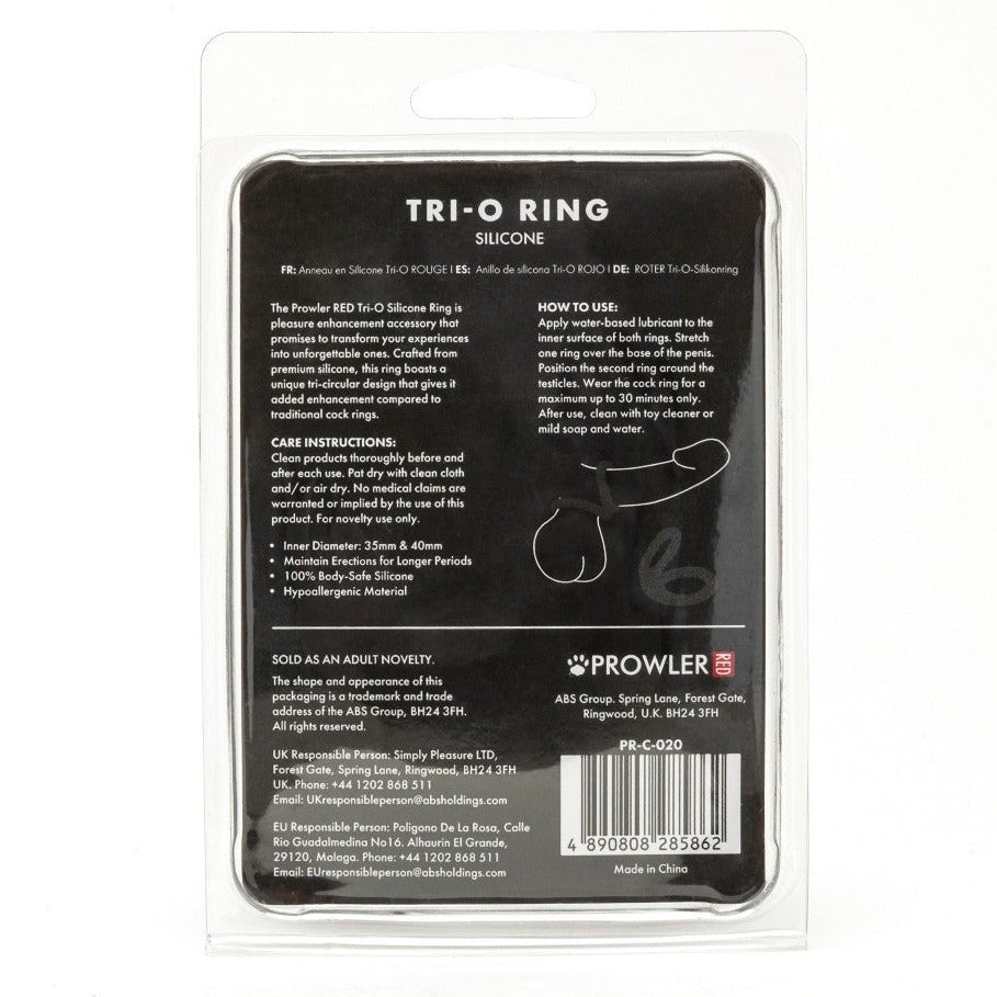 Prowler RED Tri-O Silicone Cock Penis Testicle Ring Erection Stamina Enhancer