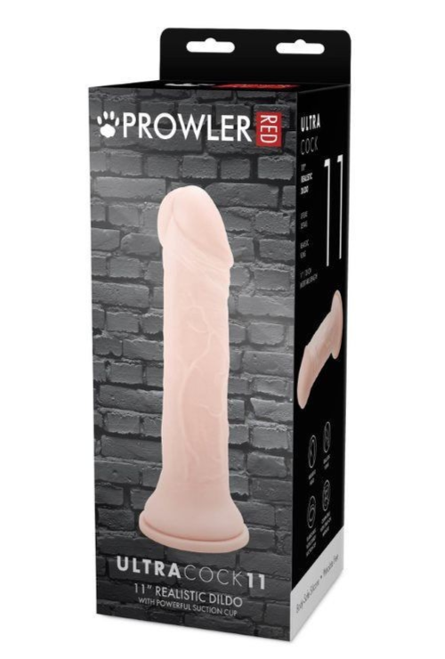 Prowler RED Ultra Cock 11 Inch Realistic Suction Cup Veiny Lifelike Penis Dildo