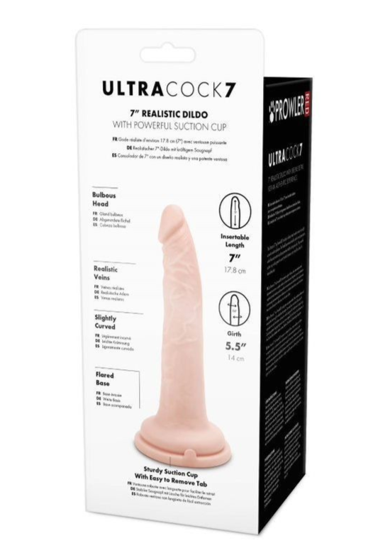 Prowler RED Ultra Cock 7 Inch Realistic Suction Cup Veiny Lifelike Penis Dildo