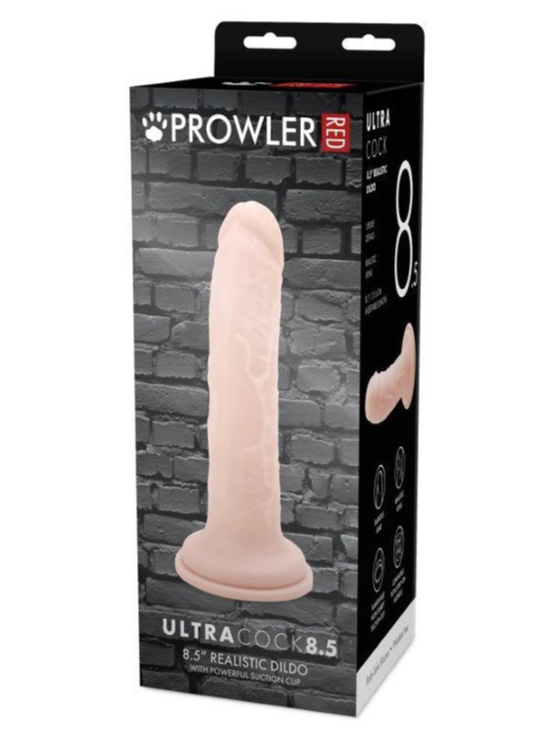 Prowler RED Ultra Cock 8.5 Inch Realistic Suction Cup Veiny Lifelike Penis Dildo