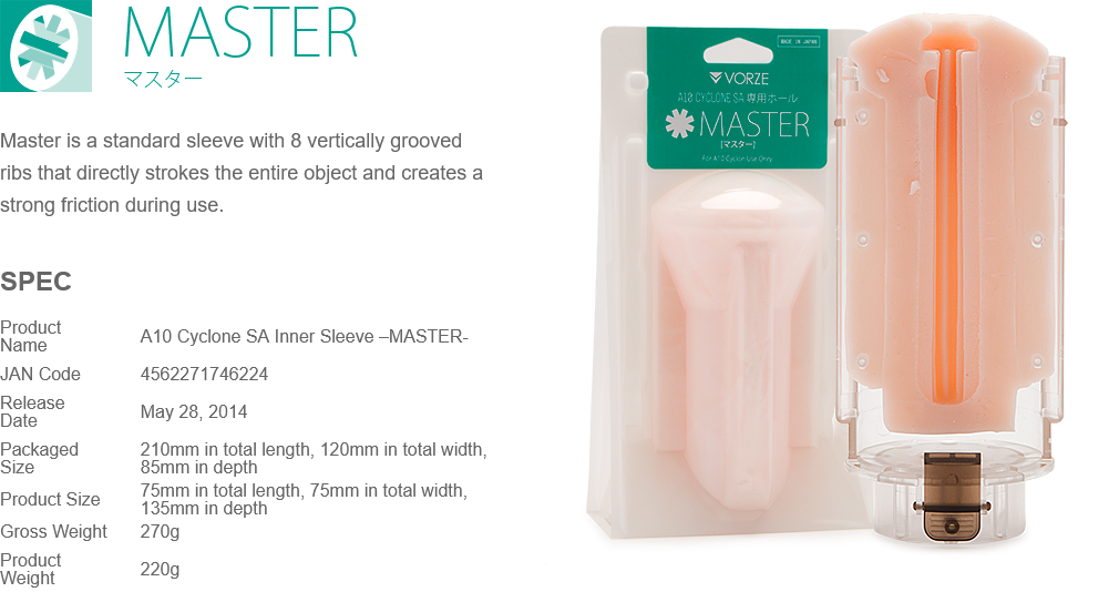 Rends Vorze A10 Cyclone SA Male Masturbator Inner Sleeve Insert Stroker Massager