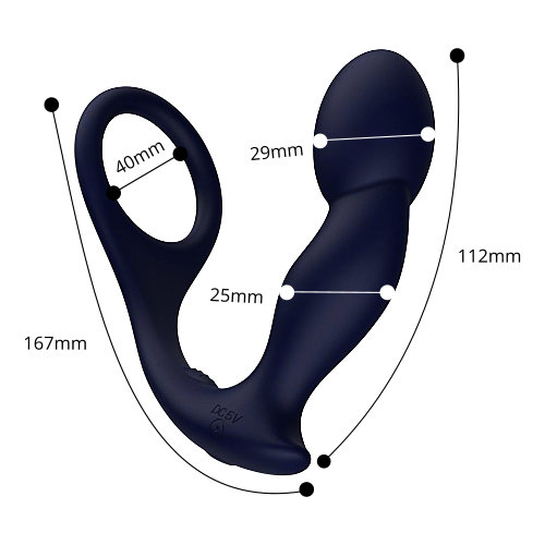 Rev-Pro Remote Control Prostate Massager Smooth Silicone Anal Butt Plug Vibrator