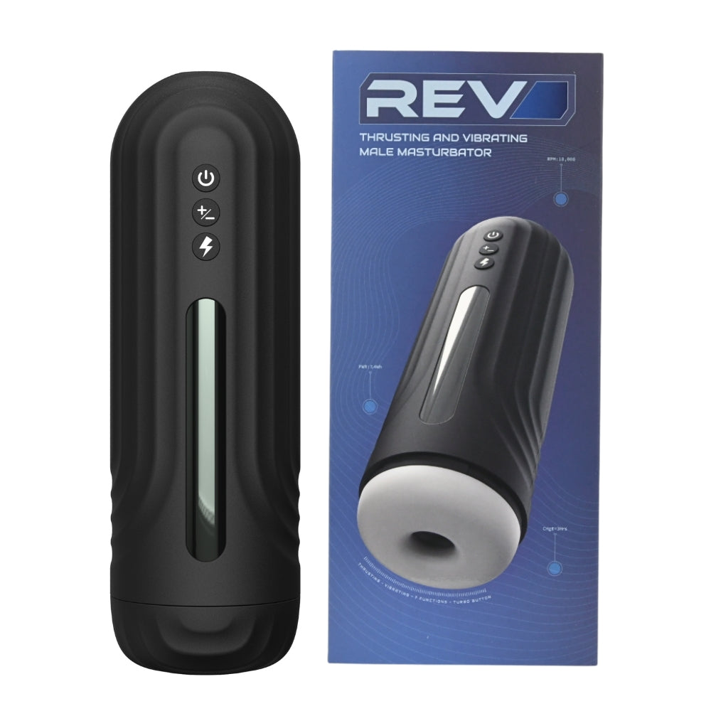 Rev Thrusting & Vibrating Male Masturbator Auto Stroker
