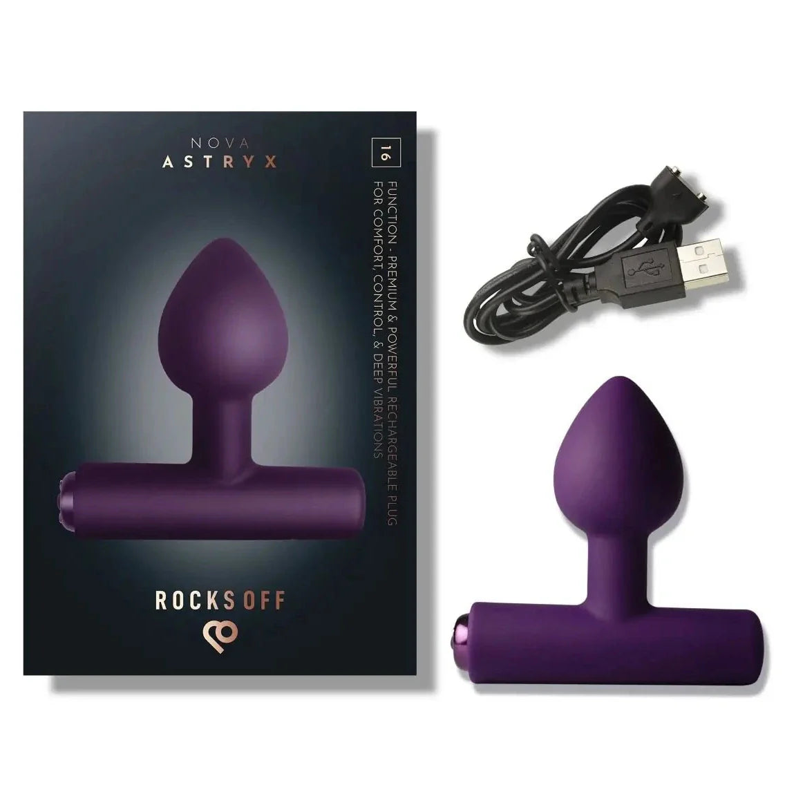 Rocks Off Nova Astryx Male Prostate Massager Anal Butt Plug Vibrator
