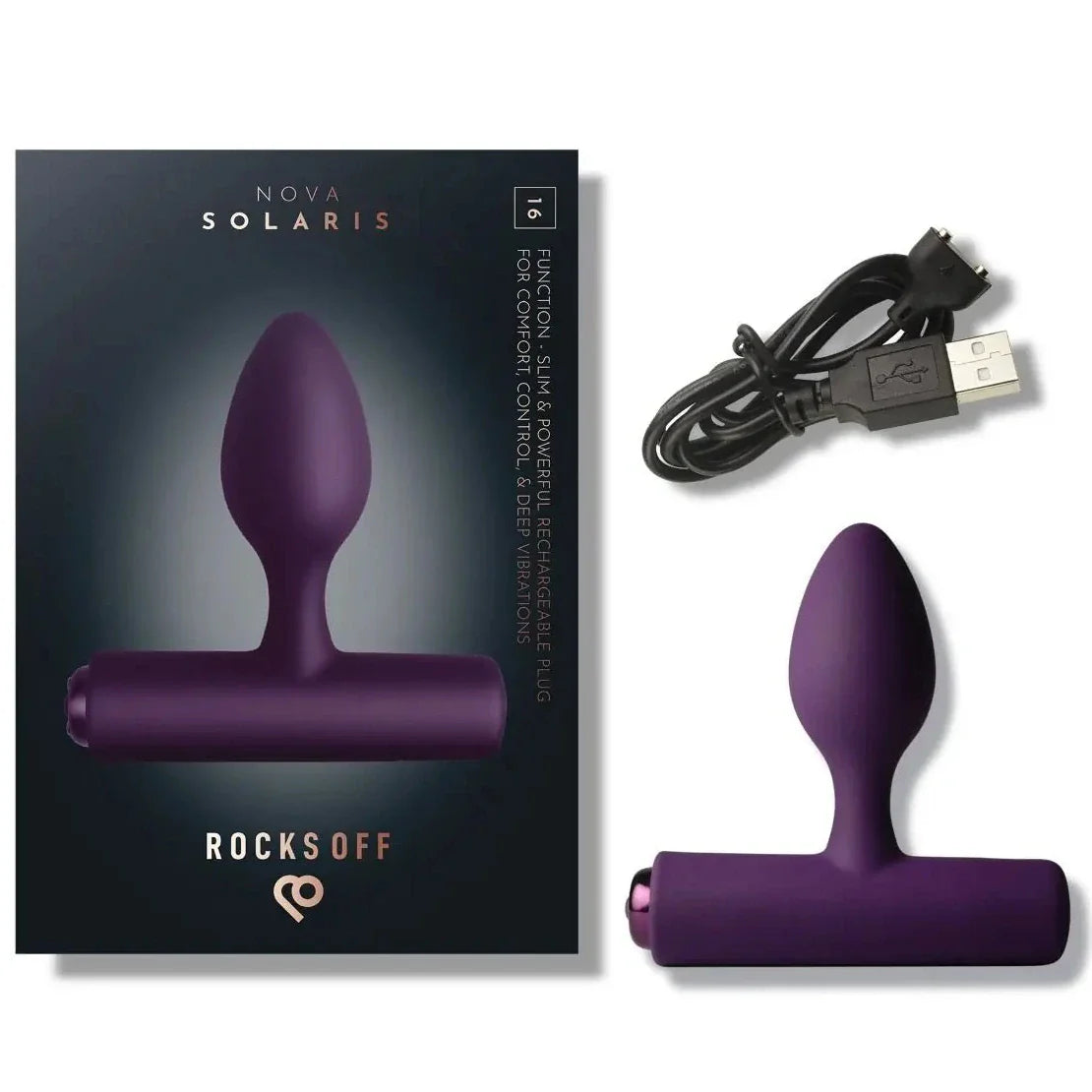 Rocks Off Nova Solaris Male Prostate Massager Anal Butt Plug Vibrator P-Spot