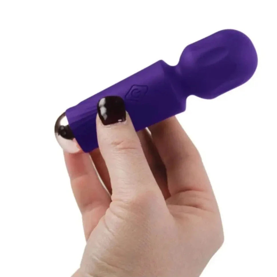 Rocks Off Rechargeable Mini Massage Wand Violet Dream Vibrator