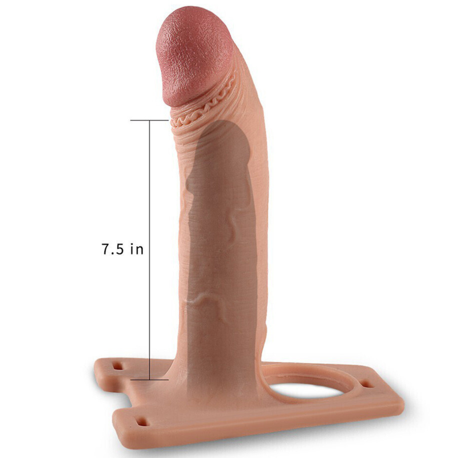Rodeo G 8 Inch Hollow Strap-On Realistc Dildo Silicone Penis Extender Cocksheath