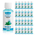 SLequipo 25 Travel Size Mint Mouthwash – Bulk 1.2oz/35ml, Pack of 10 Blue Bottles
