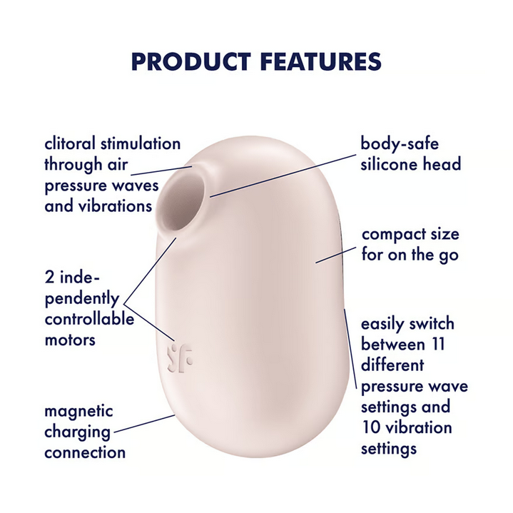Satisfyer Pro To Go 2 Nude Air Pulse Clitoral Vibrator Waterproof Massager