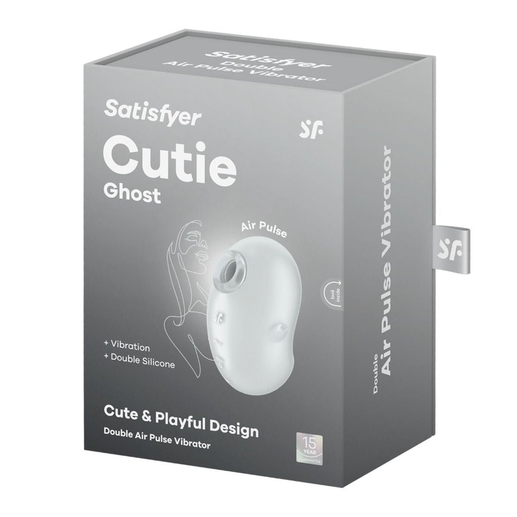 Satisfyer Cutie Ghost Double Air Pulse Clitoral Vibrator Waterproof Silicone Massager