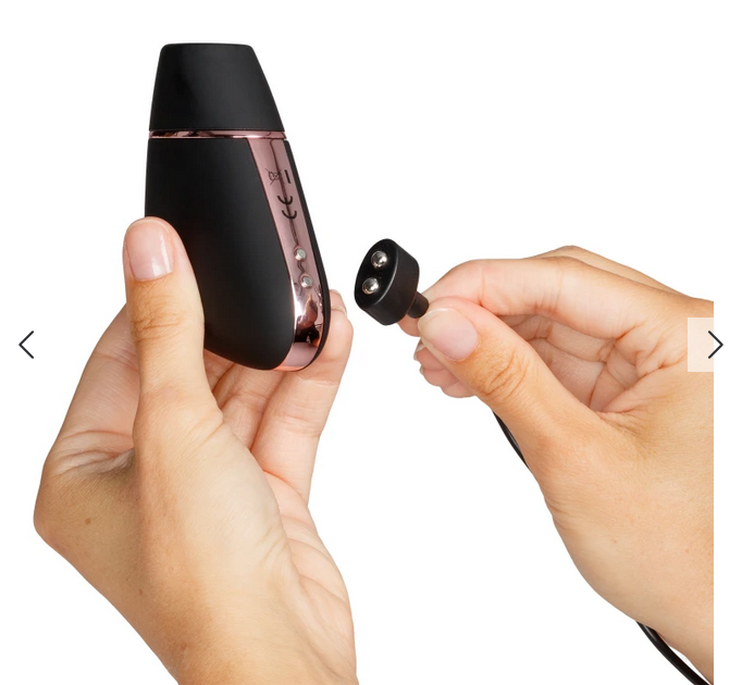 Satisfyer Love Triangle Black Air-Pulse Clit Vibrator App Waterproof Vibe
