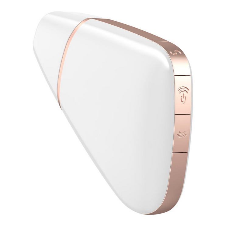 Satisfyer Love Triangle White Air-Pulse Clit Vibrator App Waterproof Vibe