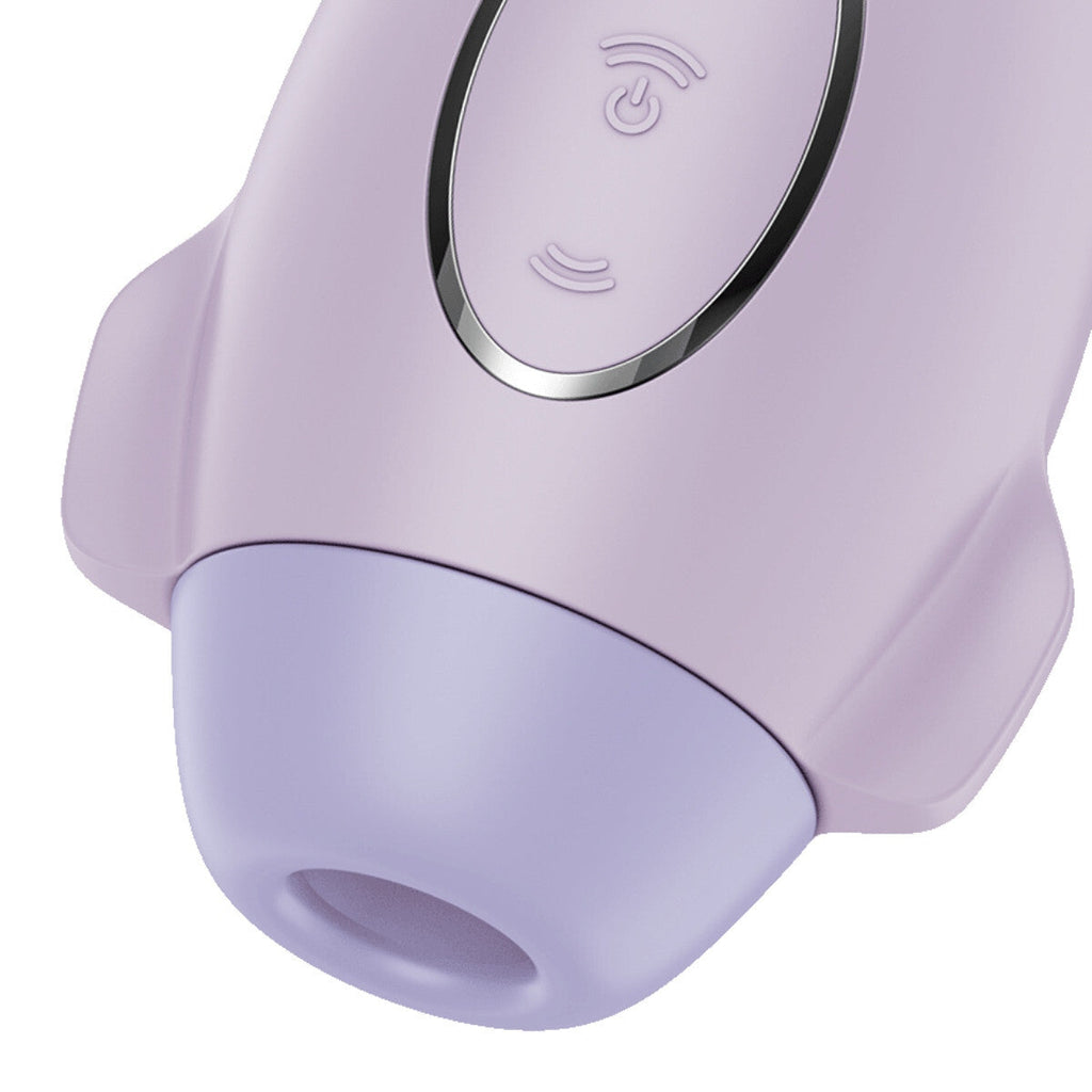 Satisfyer Mission Control Double Air Pulse Lilac Silicone Clitoral Vibrator Waterproof Massager