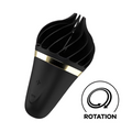 Satisfyer Sweet Treat Rotating Clitoral Vibrator Gold/Black Silicone USB Rechargeable