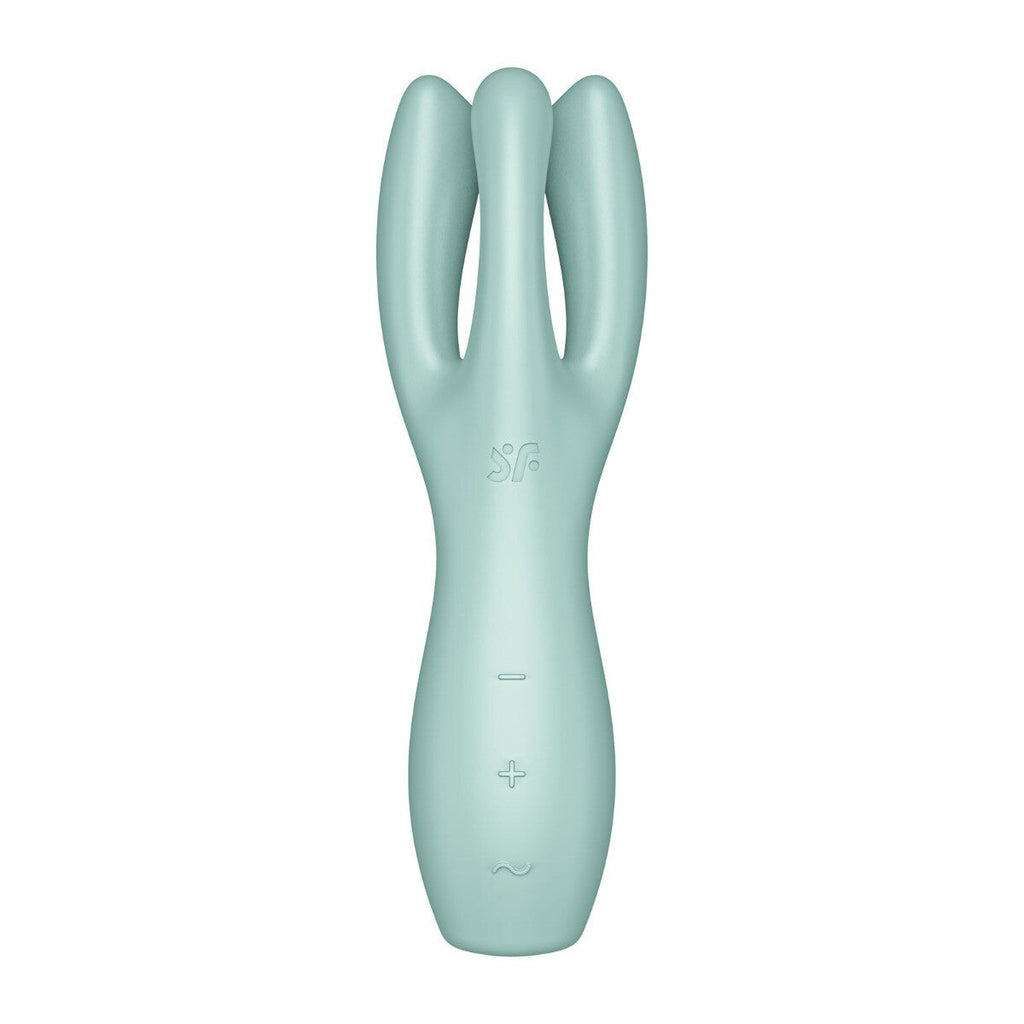 Satisfyer Threesome 3 Mint Lay-On Clitoral Vibrator Silicone Waterproof Massager