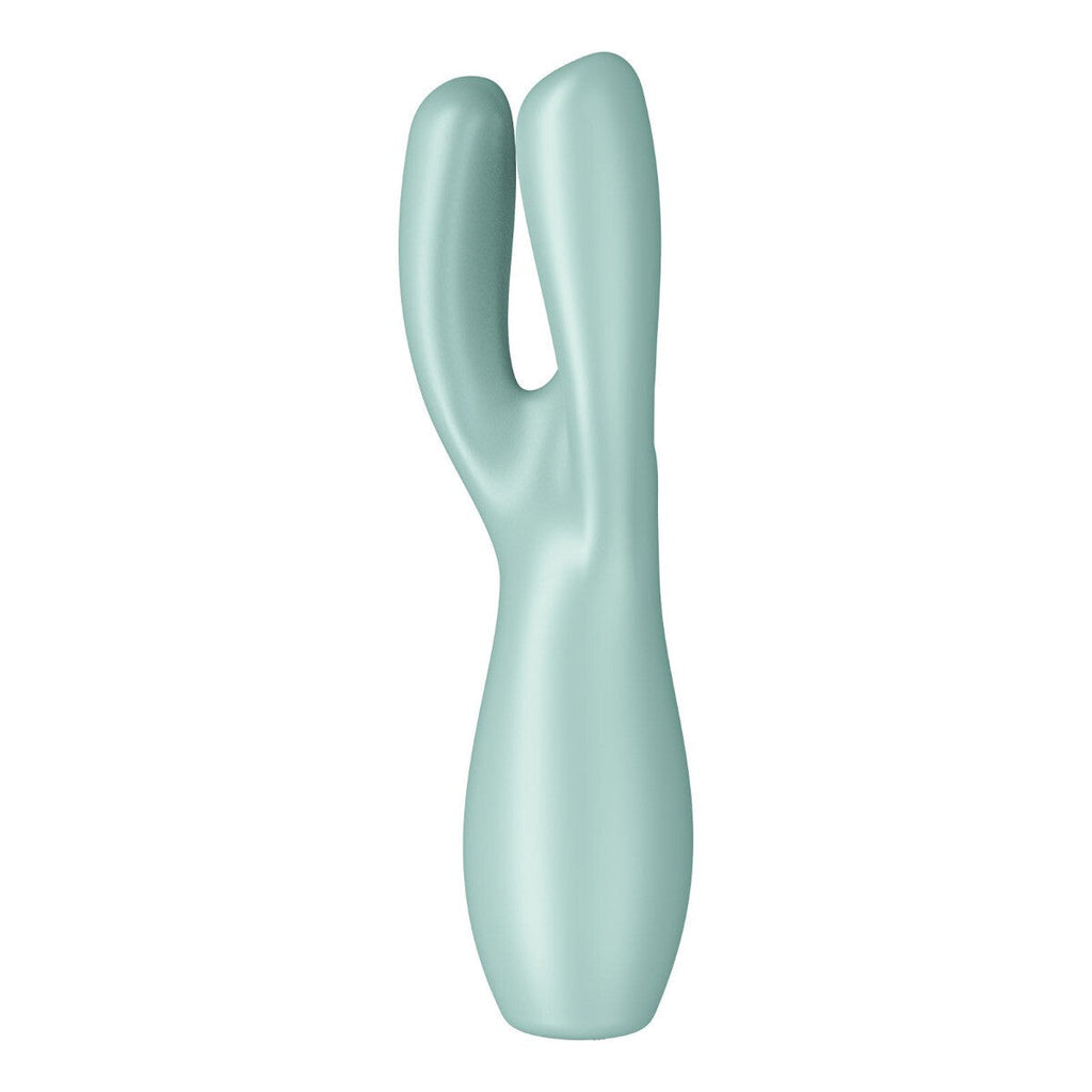 Satisfyer Threesome 3 Mint Lay-On Clitoral Vibrator Silicone Waterproof Massager