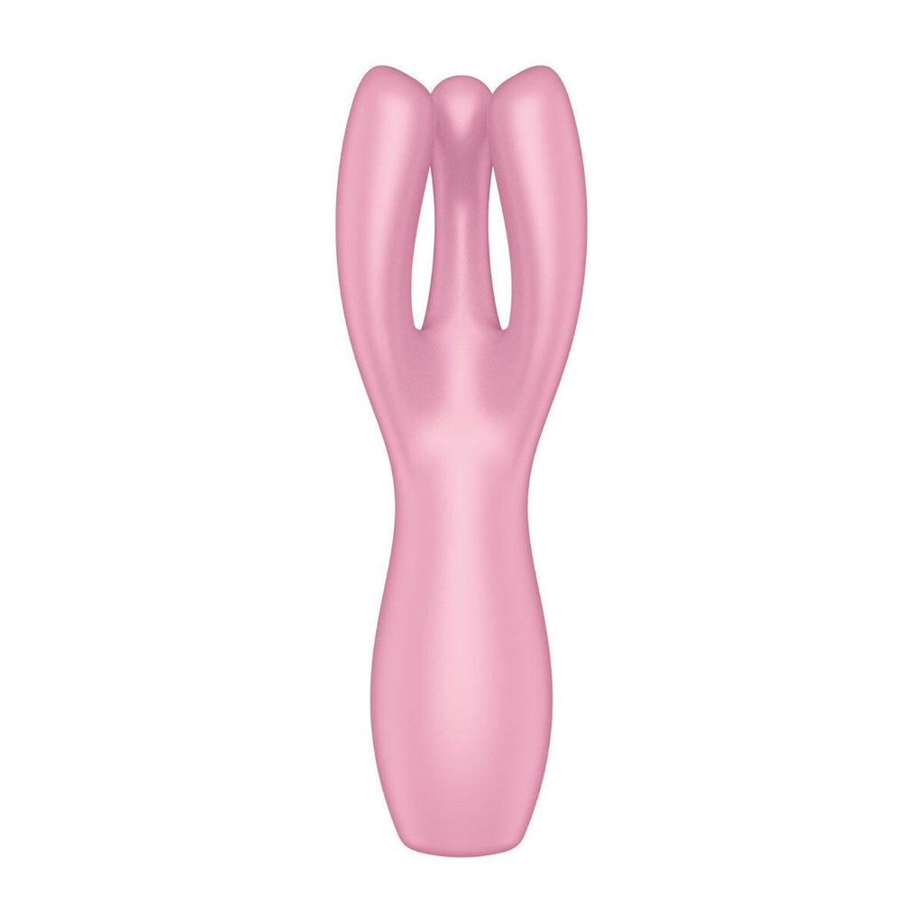 Satisfyer Threesome 3 Pink Lay-On Clitoral Vibrator Silicone Waterproof Massager