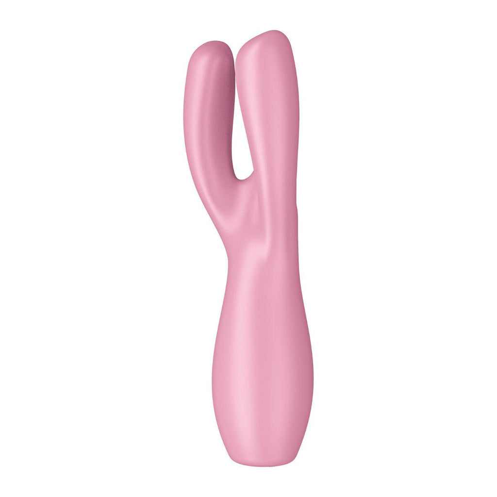 Satisfyer Threesome 3 Pink Lay-On Clitoral Vibrator Silicone Waterproof Massager