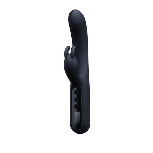Bodywand Digi Rabbit Clitoral G-Spot Vibrator Digital Display Silicone USB Black