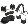 Secret Kisses Midnight Special Bondage Set Blindfold Rope Cuffs Flogger Pasties