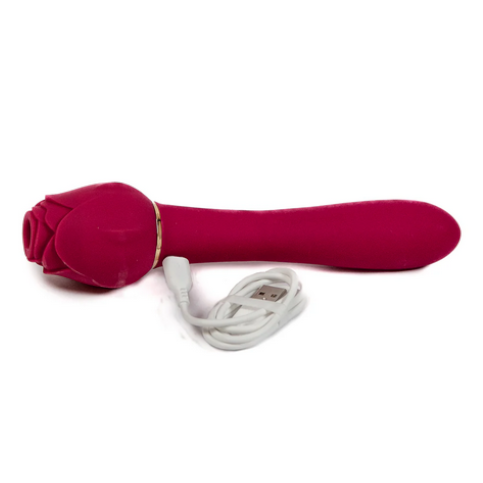Secret Kisses Rosegasm Twosome Dual Clit Sucker G-Spot Multispeed Vibrator